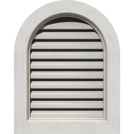 Round Top Gable Vent, Functional, Western Red Cedar Gable Vent W/Brick Mould Face Frame, 12W X 22H